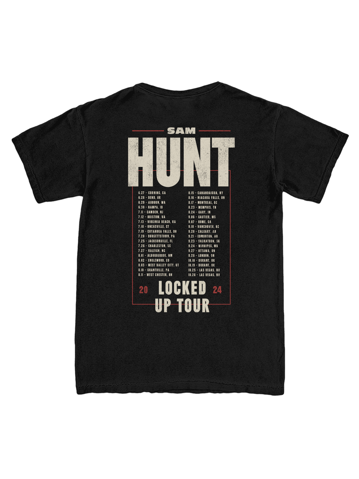 Locked Up 2024 Black Tour Tee