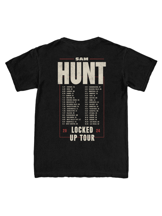 Black Locked Up 2024 Tour Tee
