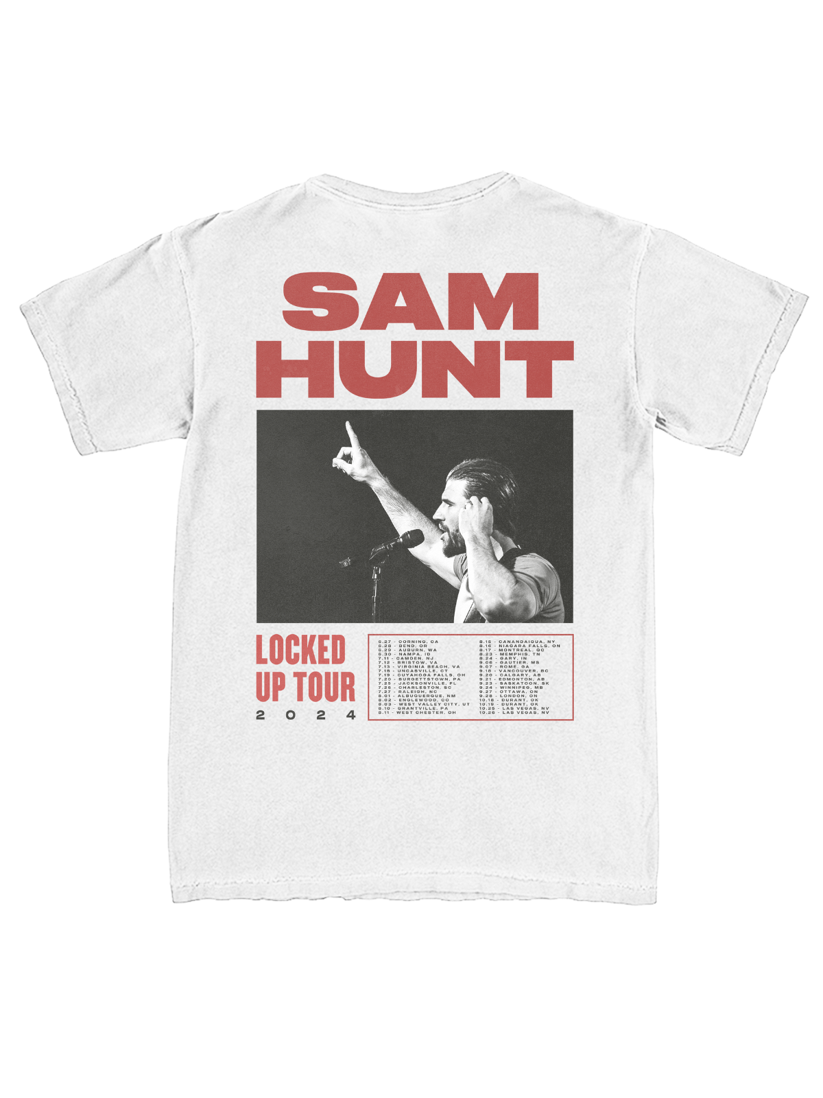 Locked Up 2024 White Tour Tee