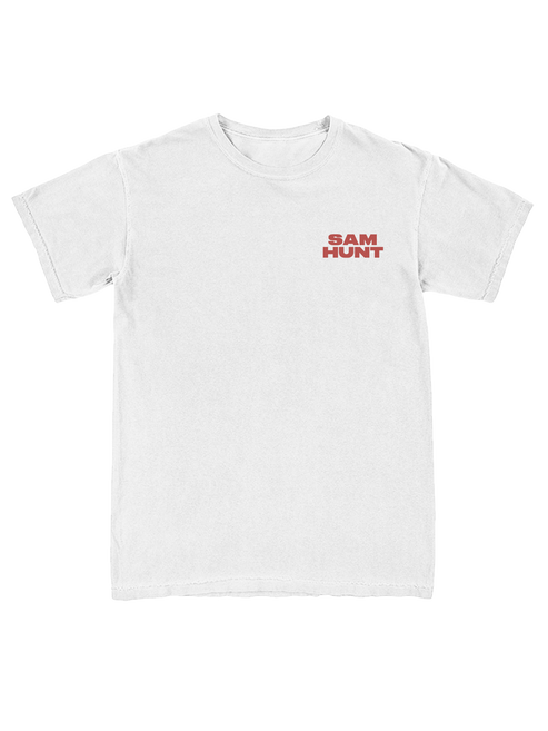 Locked Up 2024 White Tour Tee – Sam Hunt Official Store