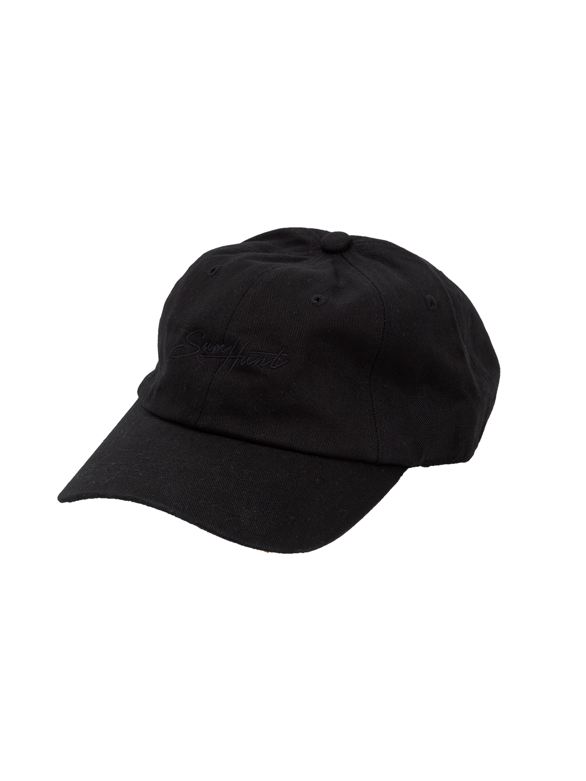 Black Script Label Hat