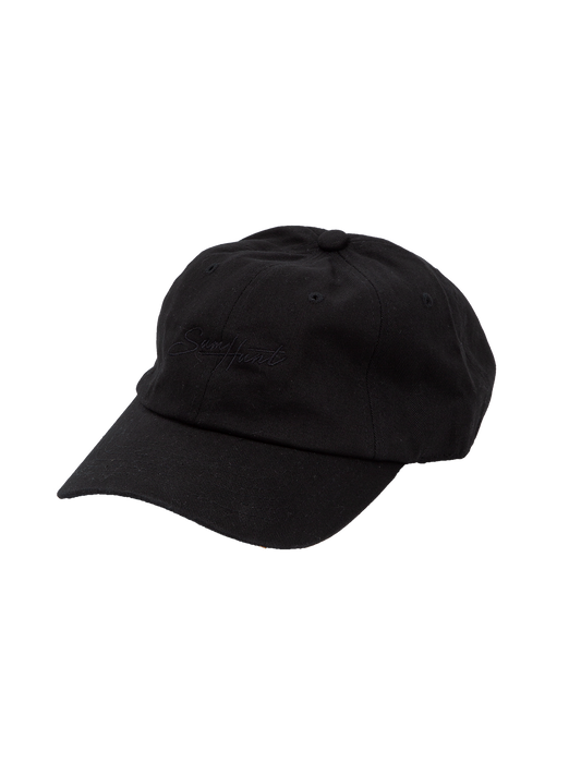 Black Script Label Hat
